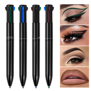 ปากกาอายไลเนอร์ 4-in-1 สูตรกันน้ำ ติดทนนาน 4 เฉดสี ใช้ได้กับคิ้ว/ขอบปาก บรรจุภัณฑ์ปรับแต่งได้ เครื่องสำอาง - Product Image 1