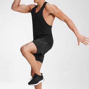 Best Quality Men's Tank Tops Racer Back Quick Dry Anti-shrink Casual 100% Polyester Gym Fitness Sport Sleeveless Workout Shirt - Product Image 1