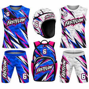 Ensemble Maillot de Football Américain Sublimé 7 sur 7 avec Capuche, Débardeur, Short et Gants – Unisexe Adulte Toutes Saisons Anti-Bactérien - Product Image 3