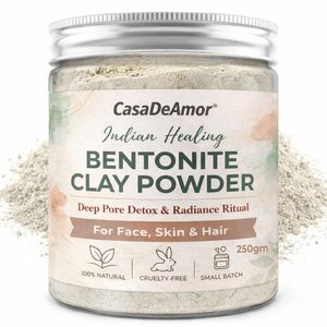 Casa De Amor Polvo de Arcilla Bentonita 250 g, Arcilla Volcánica Natural para Rostro, Cabello y Piel – Mascarilla de Limpieza Profunda y Desintoxicante - Product Image 1