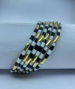 <b>Boho</b> style resin brass bangles wholesale Statement resin brass bangles for women Contemporary resin brass bangles supplier Resin - Product Image 4