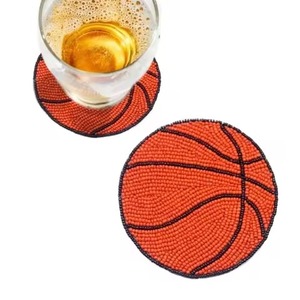 Modern Seed Beads <b>Beaded</b> <b>Coaster</b> With Color Design Trendy Seed Beads Embroidered <b>Coaster</b> Set Home Use - Product Image 4