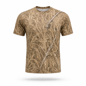 เสื้อยืดล่าสัตว์ฤดูใบไม้ผลิ ลายพิมพ์โลโก้ตามสั่ง เนื้อผ้าระบายอากาศ กันน้ำ กันลม เป็นมิตรกับสิ่งแวดล้อม ผลิตจากโพลีเอสเตอร์/คอตตอน 200 GSM สำหรับทุกเพศ - Product Image 5