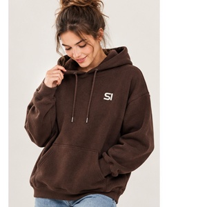 <b>Men's</b> <b>Brown</b> Regular Fit Winter <b>Hoodie</b> with Front Logo Pocket Casual Digital Printing Standard International - Product Image 4