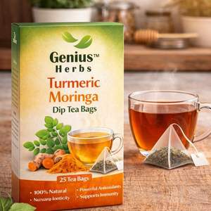 Sachets de thé professionnels à base de Moringa et Curcuma, extrait pur d'herbes, en vrac, choix de l'importateur, logo personnalisé - Product Image 1