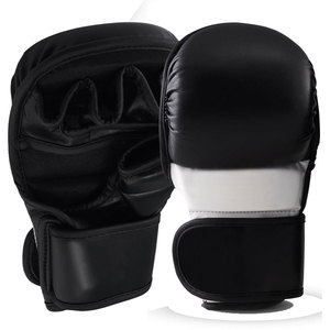 Gants de boxe en cuir, nouveau design, professionnels, sur mesure, demi-doigts, MMA, pour adultes, imperméables et respirants. - Product Image 6