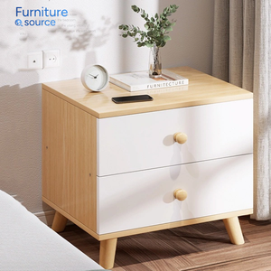 Mesita de noche de un solo cajón de madera maciza, fábrica de mesita de noche de Vietnam, mesita de noche con atractivo clásico - Product Image 2