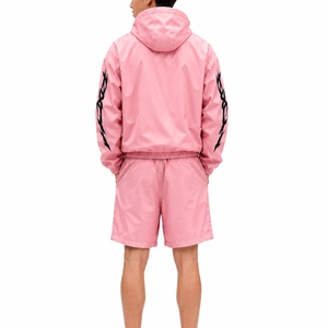 Ensemble short coupe-vent pour homme, léger, décontracté, streetwear, survêtement sportif, coupe confortable, streetwear urbain, mode moderne, sport - Product Image 2