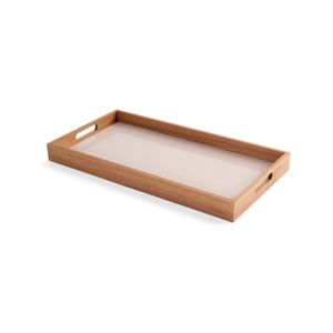 Bandeja rectangular de madera de mango premium, construcción duradera, acabado natural, ideal para servir bocadillos, bebidas y decoración del hogar. - Product Image 1