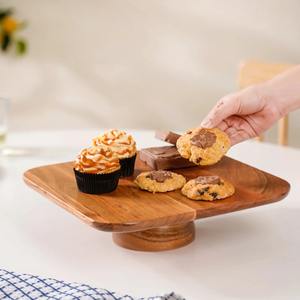 Luxury Wooden <b>Cake</b> <b>Stand</b> with Square <b>Dome</b> Elegant Dessert Display for Hotels at Attractive for International Buyers - Product Image 4