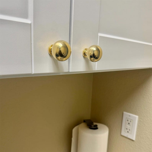 Polished <b>Gold</b> Cabinet Knob Round Dome Furniture Hardware Elegant <b>Cupboard</b> Drawer Pull Decorative Dresser Wardrobe Door <b>Handle</b> - Product Image 2