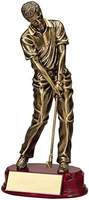Trophée de golf personnalisable en cuivre doré antique de 11 pouces avec personnalisation, gravure laser écologique