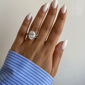 7.50 carat Oval Cut Lab Grown <b>Diamond</b> <b>Ring</b> IGI Certified Custom Wedding <b>Ring</b> Wholesale Supplier - Product Image 4