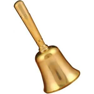 Campana de Mano de Latón Genuino con Superficie Pulida y Mango Resistente, Ideal para Templos, Iglesias y Prácticas de Meditación - Product Image 3