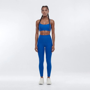 Women <b>Blue</b> Sports <b>Bra</b> High Waist Leggings Set Activewear Gym Workout Fitness Yoga Pants Athletic Wear Two Piece - Product Image 4