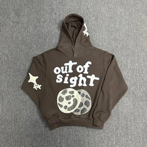 Sweat à capuche OEM vintage en coton épais délavé à l'acide, brodé, personnalisé, coupe oversize, pour homme, hiver, haute qualité - Product Image 1