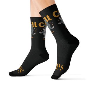 Splendid Apparel Chaussettes noires à col ras du cou, design uni, impression par transfert thermique, respirantes, séchage rapide, polyester/nylon, yoga, adulte, été - Product Image 4