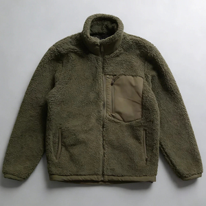 Chaqueta de lana de lujo hecha a mano, corte regular, cortavientos, mezcla de lana, cuello vuelto minimalista, abrigo cálido de invierno, chaqueta de lana al por mayor - Product Image 4