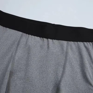 Men's <b>Mid</b> Waist Casual Shorts with Pockets Front Logo Breathable Quick Dry Spandex Polyester Knitted Solid Gray Elastic Waist - Product Image 2