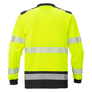 เสื้อยืดนิรภัยสีสะท้อนแสงแบบกำหนดเอง มองเห็นได้ชัดเจน แขนยาว สำหรับคนงานก่อสร้าง ชุดยูนิฟอร์มนิรภัย เสื้อยืดทำงาน - Product Image 4