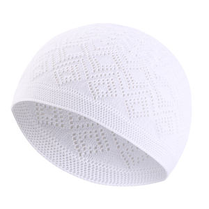 Gorro de Oración Musulmán de Primera Calidad al por Mayor, Colores Personalizables, Gorro de Oración Islámico Kufis de Ganchillo para Hombre, Servicio OEM Disponible - Product Image 2