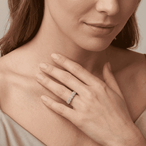 Anillo de Compromiso y Boda con Diamante Blanco Natural de Corte Redondo de 1.12 Ct para Mujer, Plata de Ley 925, Joyería Fina al por Mayor - Product Image 5