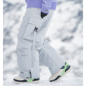Men's Different Color Waterproof Cargo Pants With Multiple Pockets <b>Elastic</b> <b>Waist</b> Workwear Style Winter Outdoor <b>Trousers</b> - Product Image 3