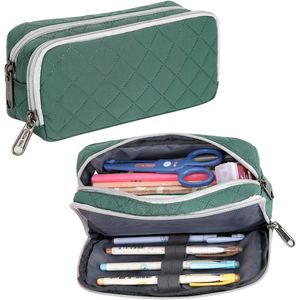 Astuccio Morbido Trapuntato Della Gao di Grande Capacità, Robusto Organizzatore per Cancelleria da Ufficio, Portapenne per Uomini e Donne - Product Image 1