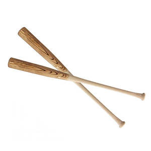 WARPRO INDUSTRY Bate de Béisbol de Madera Blanco con Nervaduras, 1 Pieza, 28 Pulgadas, Duradero, 0.3-0.5 kg, Equipo de Entrenamiento para Principiantes - Product Image 1