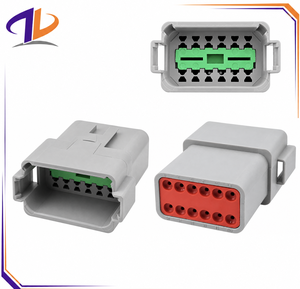Carcasa de Conector Automotriz Impermeable de 12 Pines con Contacto de Cobre de 12V, Compatible con la Serie DT04-12P, de Nylon para DEUTSCH DT - Product Image 1