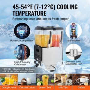 Dispenser per Bevande Commerciale in Acciaio Inox 12L/12.7QT, Macchina per Tè Freddo 286W per Feste - Product Image 3