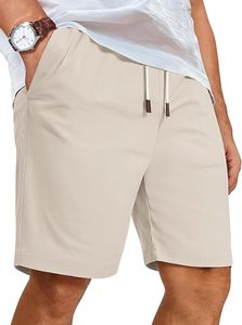 Shorts de golf décontractés pour hommes en polyester respirant de qualité supérieure avec logo sur le devant et fermeture à boutons, extensibles pour l'été - Product Image 4