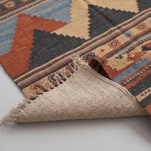 Tapis en laine bouclée tissé à la main - Antidérapant, à poils moyens, avec support en toile de coton, couleur unie, pour usage commercial et domestique, avec franges - Product Image 6
