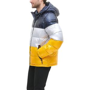 Veste bouffante à fermeture éclair pour hommes, manteau avec sangle d'impression personnalisée, veste épaissie en duvet pour hommes, vente en gros personnalisée - Product Image 5