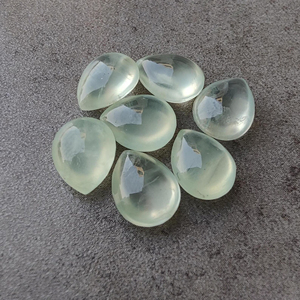 Piedra Preciosa Natural de Prehnita en Forma de Lágrima, Calibrada, Verde, Suelta, para Joyería, Disponible en Todos los Tamaños - Product Image 5