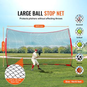 Rete di Protezione Portatile 16x10 ft per Sport con la Palla, Schermo di Protezione al 100% con Borsa per il Trasporto, Attrezzatura per Allenamento - Product Image 2