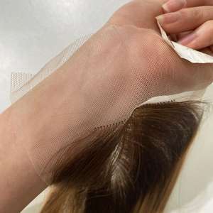 Bonestraight Extensiones de Cabello Humano Vietnamita de Calidad Premium, Rubio Miel, Suelto, Onda Profunda> = 60%, Relación de Pelo Más Largo, Encaje HD Crudo - Product Image 4