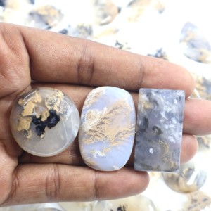 คุณภาพดีที่สุด AMAN GEMS ได้รับการรับรองจากผู้ตรวจสอบอิสระ ไทเกอร์เดนไดรติกอาเกต คาโบชอง ควอตซ์ธรรมชาติ ขนาดฟรีไซส์ สร้อยคอ สีสันสวยงาม พรีเมียม - Product Image 6