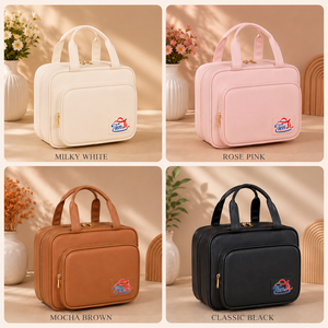 <b>Large</b> Capacity Travel Cosmetic <b>Bag</b> with Double Compartments Zipper Closure Portable & Light Weight - Product Image 4