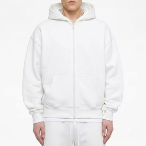 เสื้อฮู้ดซิปผ้าเจอร์ซีย์ขายส่ง ผู้ผลิตเสื้อฮู้ดชาย MOQ ต่ำ - Product Image 1