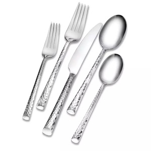 Spoon Fork Metal Cutlery Unique Polished Handle Home Dining Tabletop Dining Handcrafted Cutlery <b>Sets</b> for Luxury Restaurants - Product Image 1