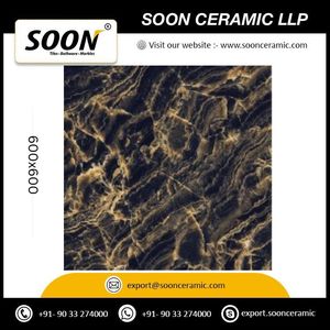กระเบื้องบุผนังลายหินอ่อนเคลือบนิเกิล ขนาด 600x600 มม. หนา 20 มม. ผิวมันเงา ลายหินธรรมชาติ สำหรับตกแต่งภายใน ป้องกันแบคทีเรีย - Product Image 2