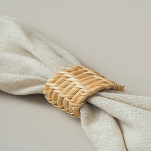 Minimalist multi-strand cane <b>napkin</b> <b>rings</b> suit modern minimalist tables, available at wholesale prices. - Product Image 4