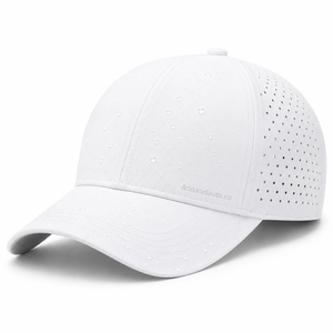 Casquette de sport OEM personnalisée imperméable, perforée au laser, séchage rapide, évacuation de l'humidité, réglable, à fermeture snapback, pour activités de plein air - Product Image 4