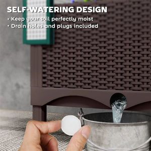 Jardinière de 31,5'' x 15,7'' x 48,8'' avec couverture en PE, serre pour jardins extérieurs - Product Image 4