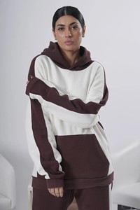 Conjunto Deportivo Unisex con Capucha y Bloques de Color Sólido, Manga Larga, Corte Regular, Informal, Otoñal, Sudadera y Pantalones de Algodón - Product Image 3