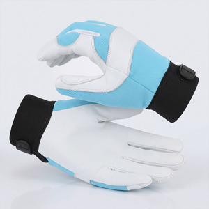 Gants de travail en cuir de vachette grainé, antidérapants, résistants, doux et confortables, résistants à la chaleur, pour le jardinage - Product Image 4