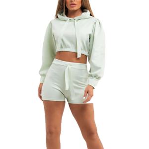 Conjunto de 2 Piezas de Ropa Urbana para Mujer, Top Corto de Manga Corta y Pantalones Cortos, Alta Calidad, Talla Grande, Estilo Urbano 2026 - Product Image 2