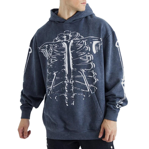 Nouvelle Arrivée – Sweats à Capuche Épais en Polaire Délavée Personnalisés pour Hommes – Prix de Gros ODM – Mélange de Coton Streetwear pour l'Hiver - Product Image 1
