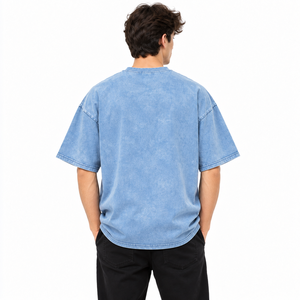 T-shirt pour homme en coton 100% OEM, coupe classique, manches courtes, col rond, couleur unie, tricoté, décontracté, à porter au quotidien - Product Image 4